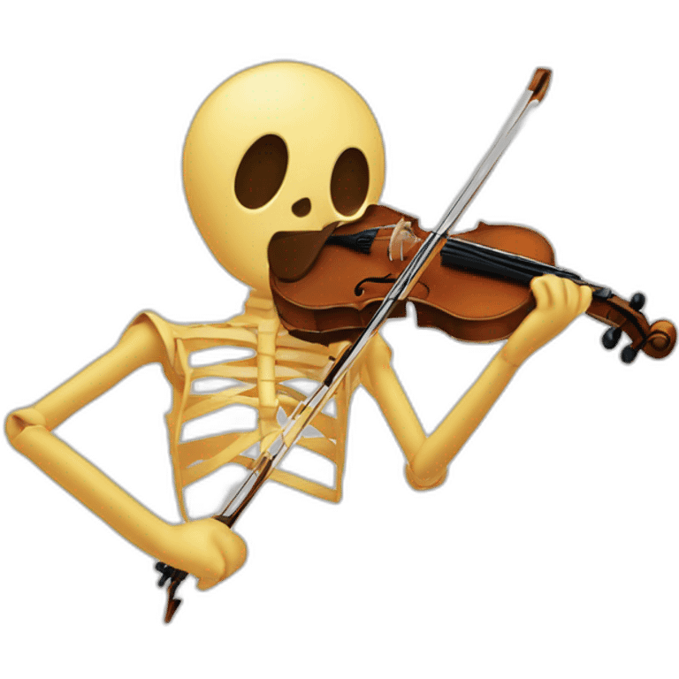 Squelette qui joue du violon emoji