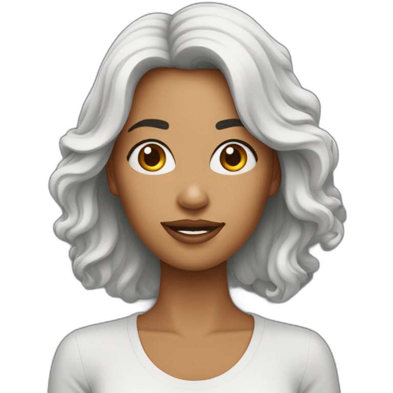 Vrouw die haar hoofd kaal scheert emoji