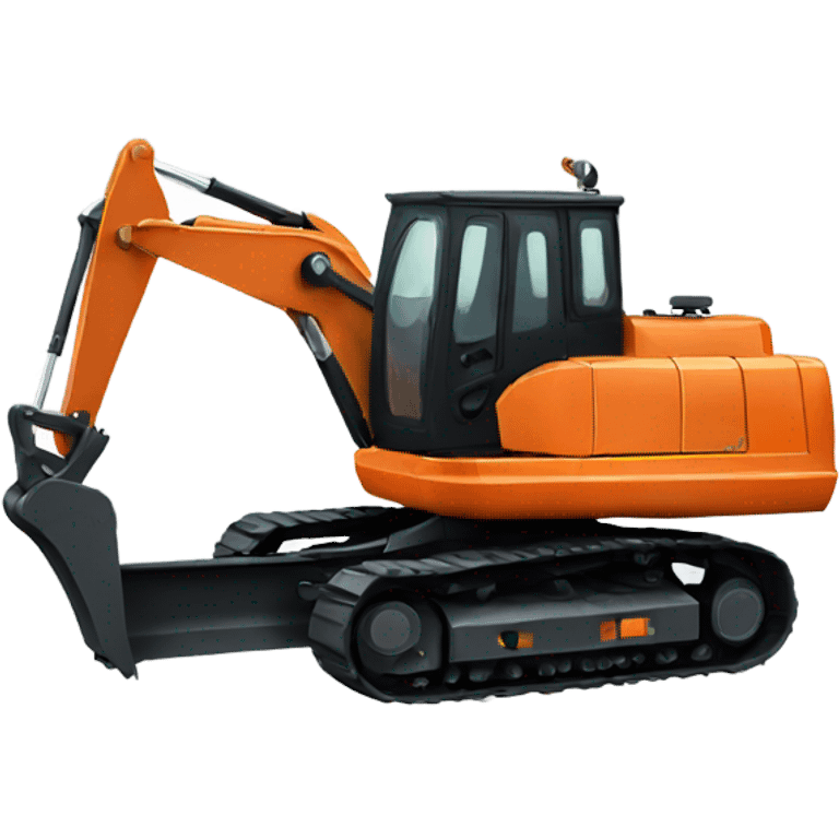 Small orange excavator  emoji