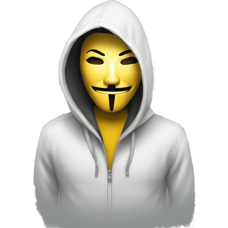 Anonymous hacker standing emoji