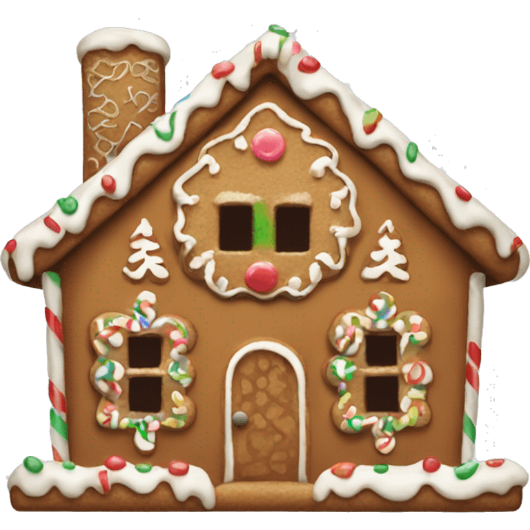 Gingerbread house emoji