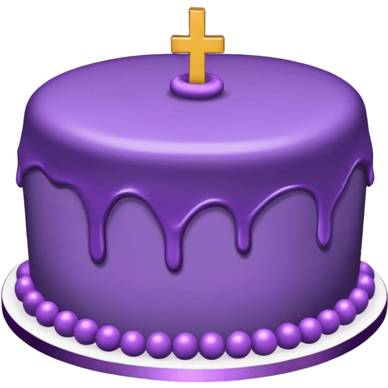 Purple funeral cake emoji