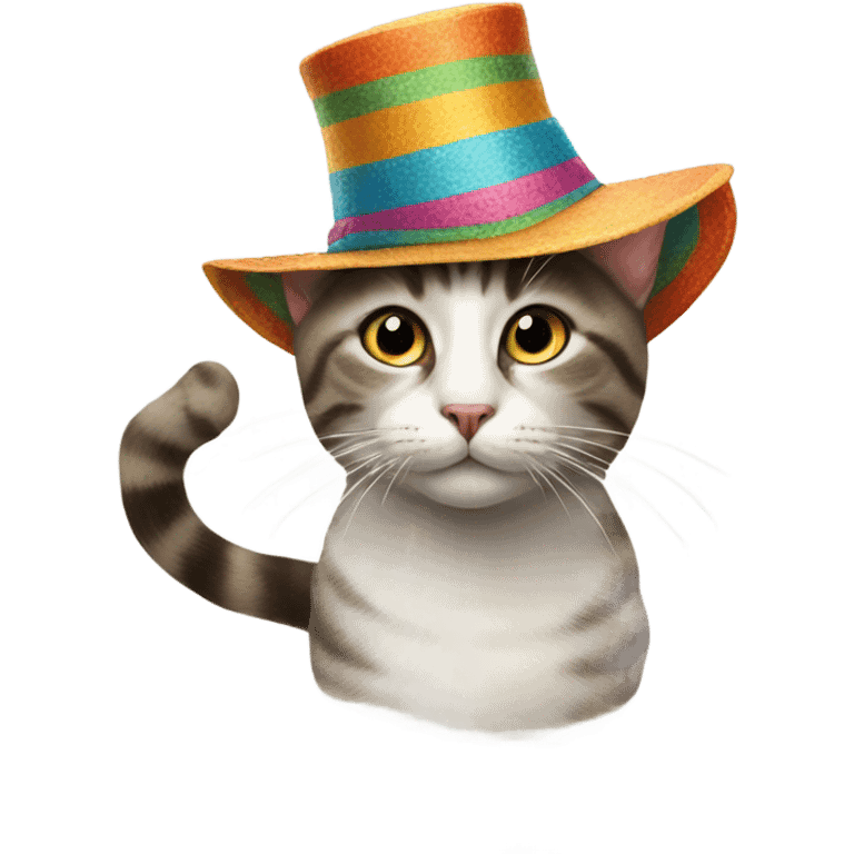 Cat wearing a hat emoji