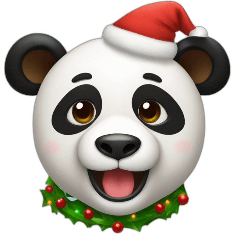 Christmas-panda emoji