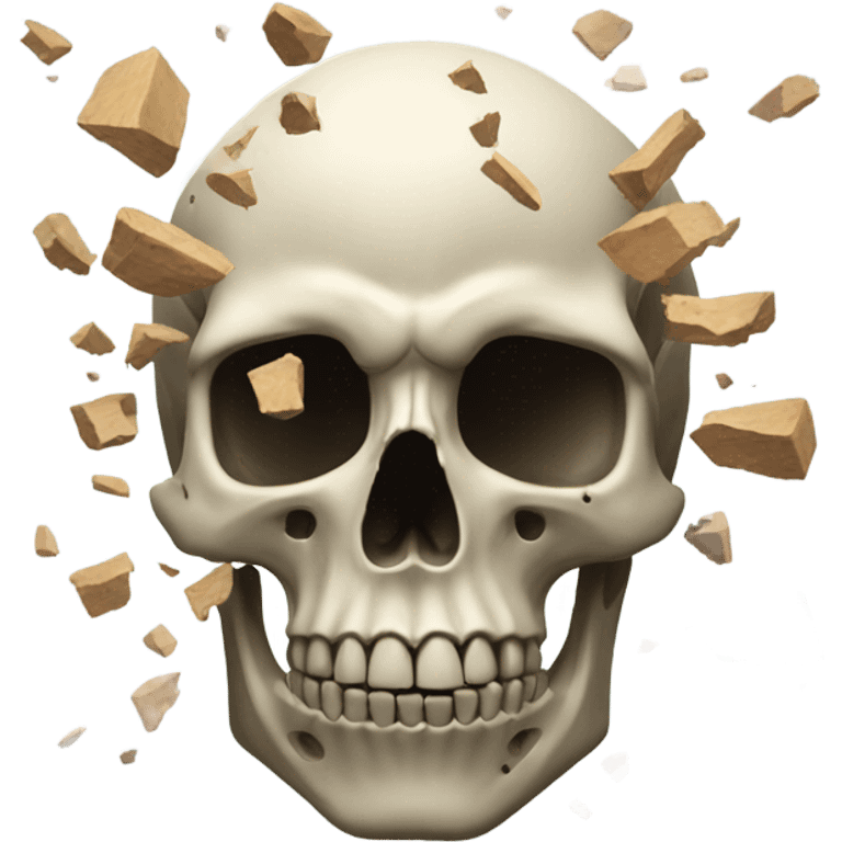 A skull exploding emoji