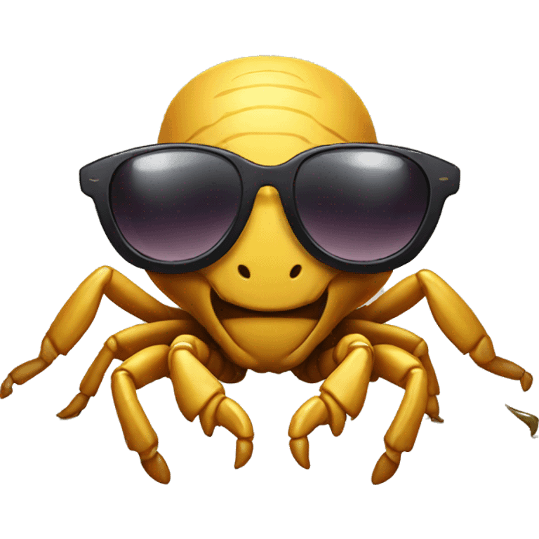 Scorpion with sunglasses emoji