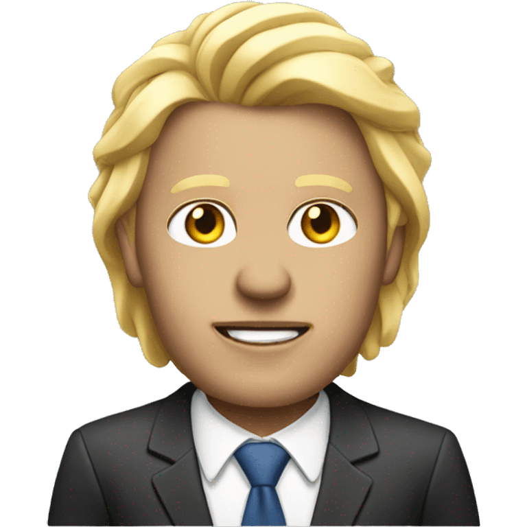 CEO with light hair smoking emoji