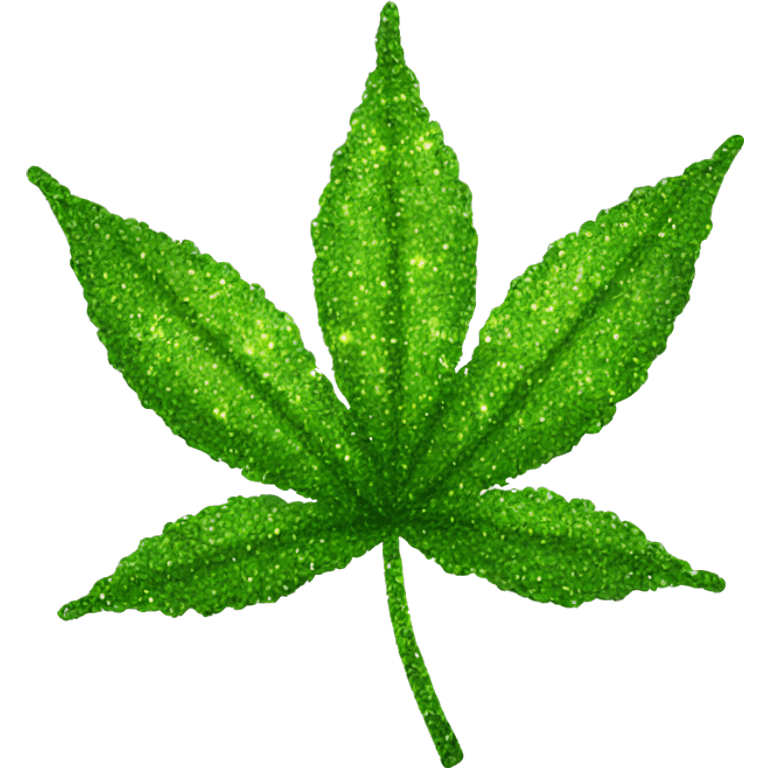 Sparkling 420 leaf hemp leaf pixel heart emoji