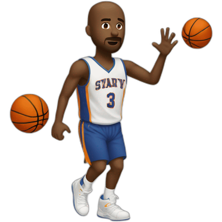 man shooting basketball emoji