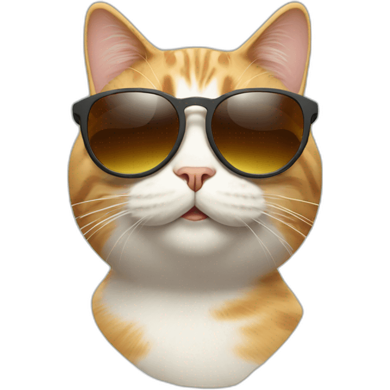 Cat with sunglasses in thé Space  emoji