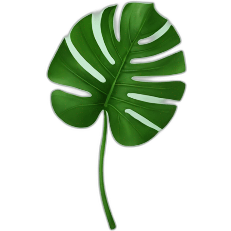 Monstera leaf minimalist emoji