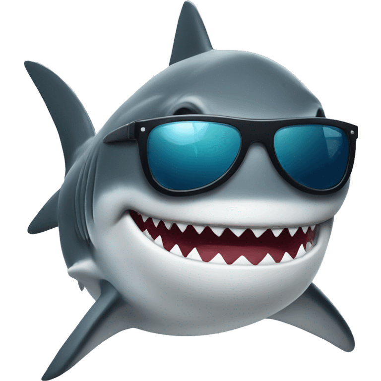 Shark wearing sunglasses emoji