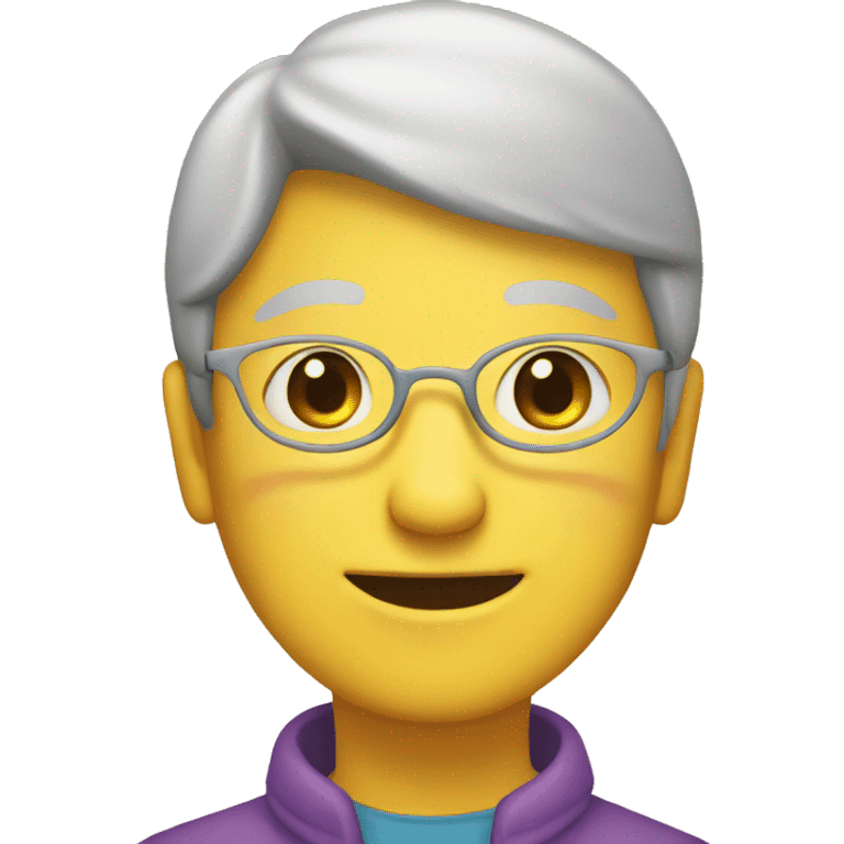 circle yellow emoji of a gran emoji