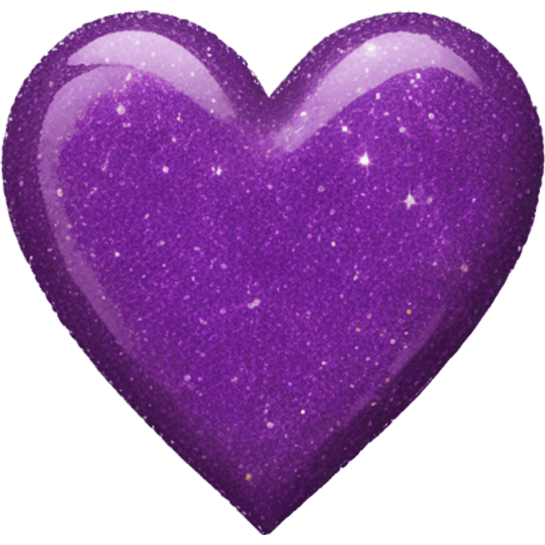 Purple heart with glitter  emoji