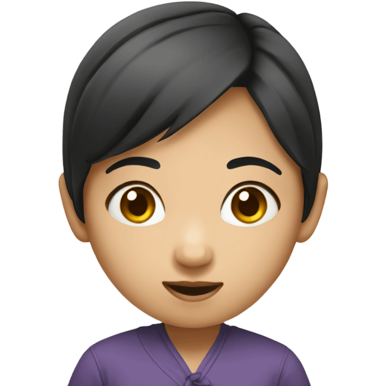 curious asian girl emoji