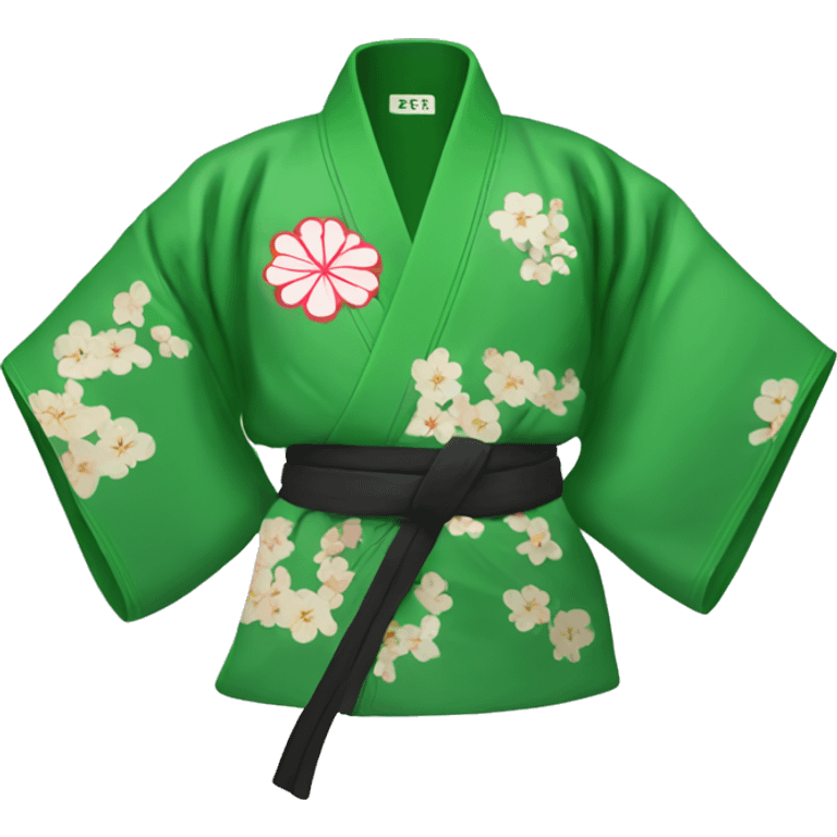 Green belt with kimono emoji