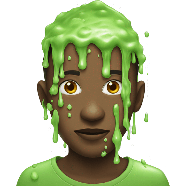 person covered in slime with white eyes  emoji