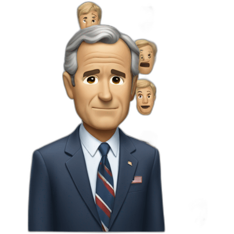 George Bush doing 9/11 emoji