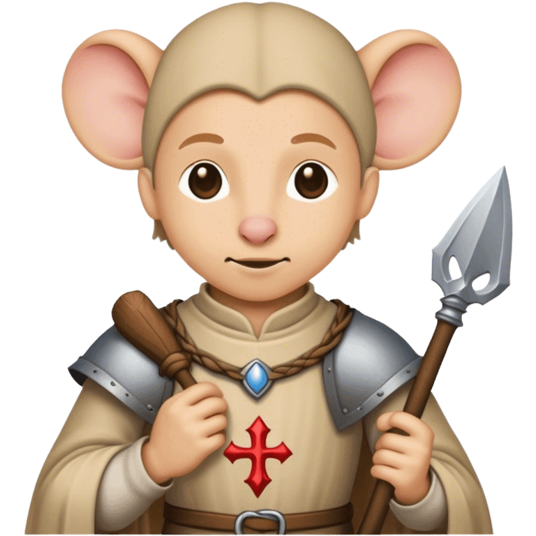 Medieval human merged with mouse not portrait emoji