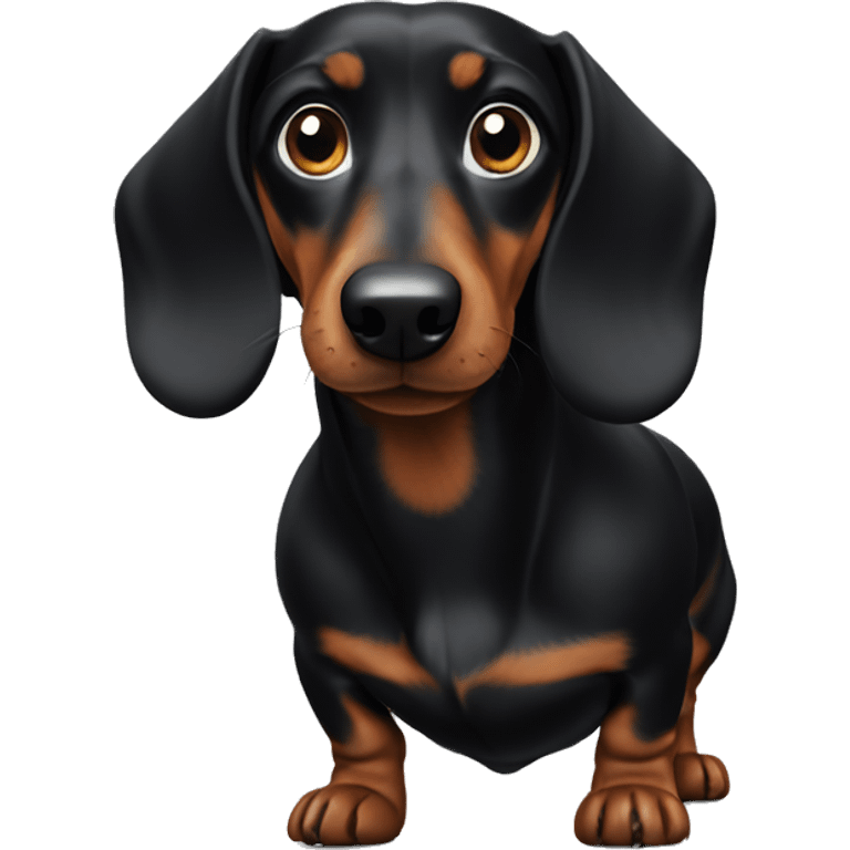 black dachshund emoji