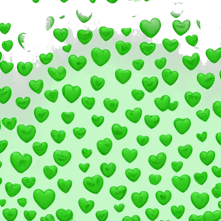 green cute heart emoji