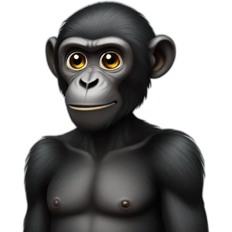 black monkey talking emoji