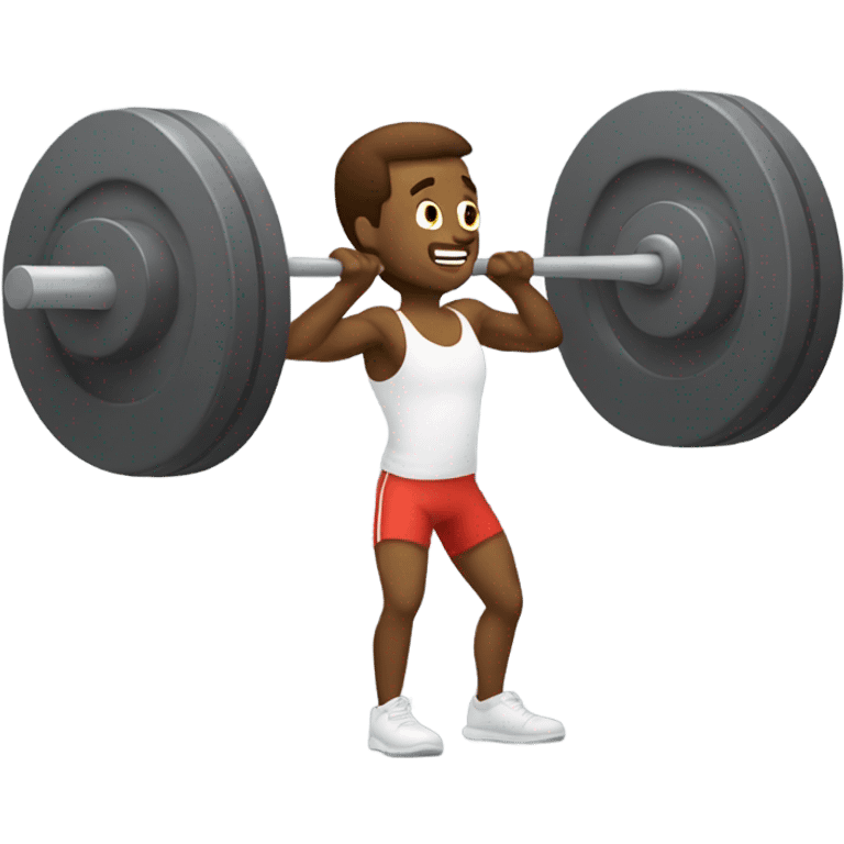 guy doing squats with squatbar emoji