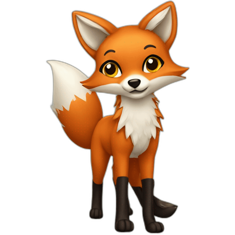 fox with thigh highs emoji