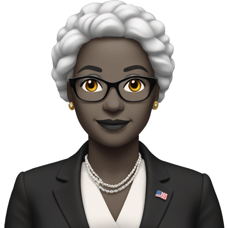 Black woman president on tv  emoji