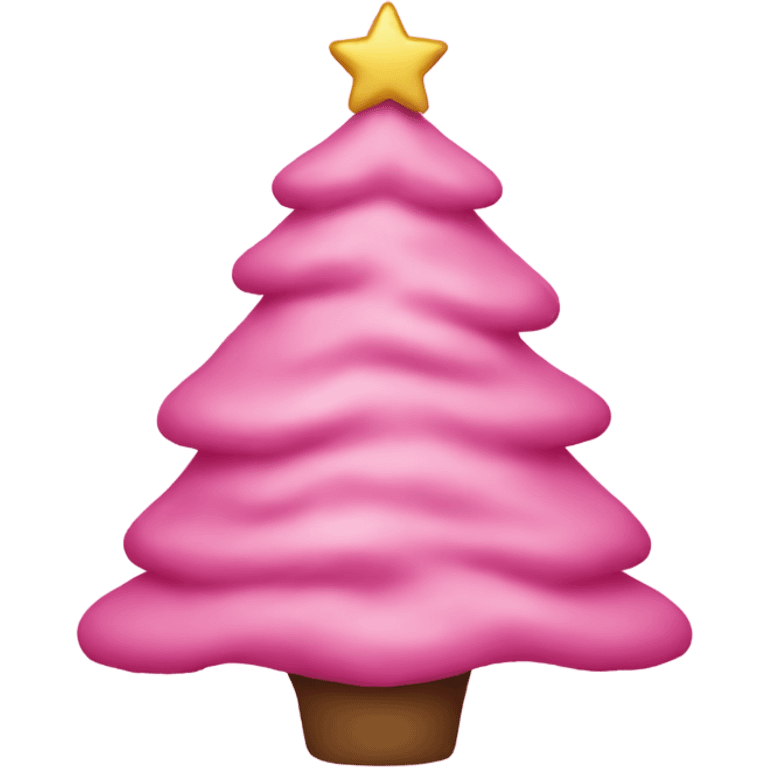 Pink Christmas tree emoji