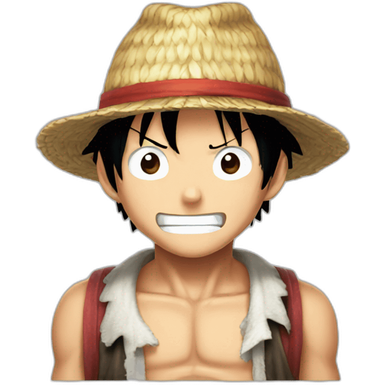 luffy from one piece face emoji