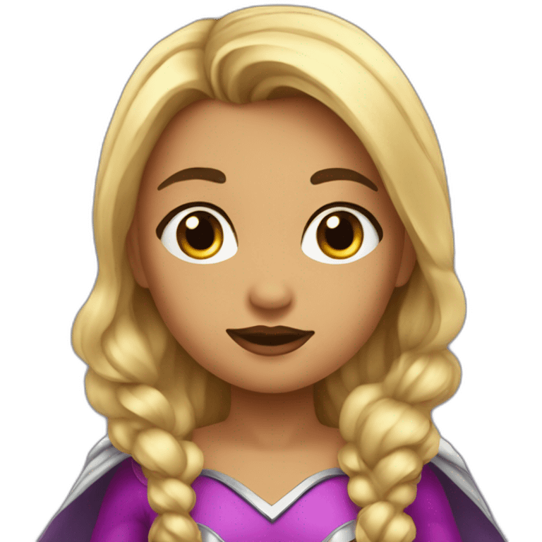 una niña de superhéroe emoji