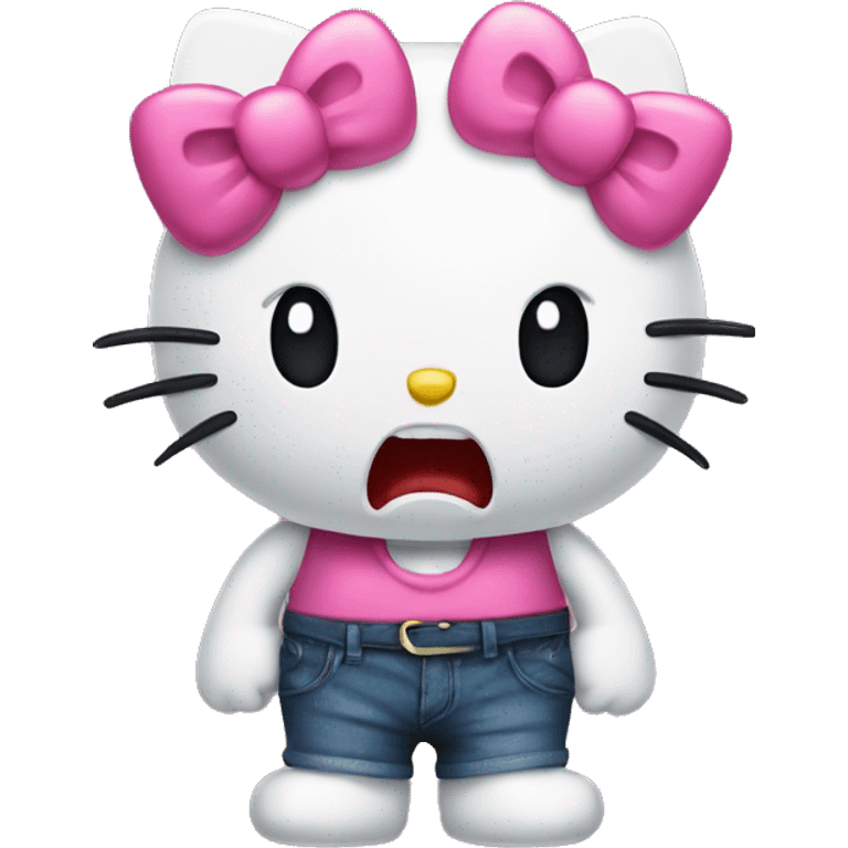 Angry Hello kitty emoji