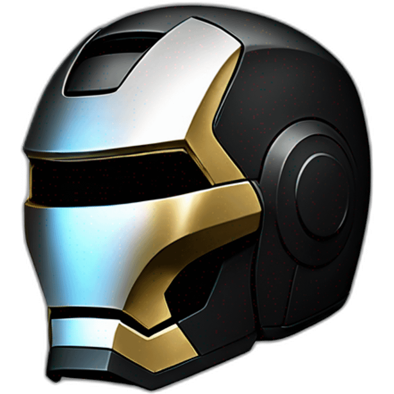 Iron Man Helmet on Black Background  emoji