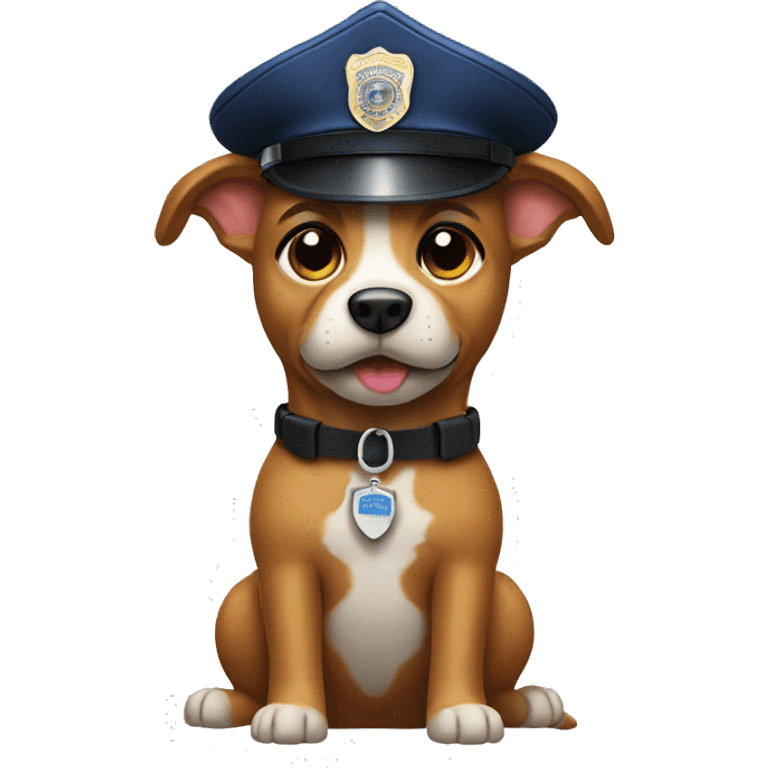 Dog with police hat  emoji