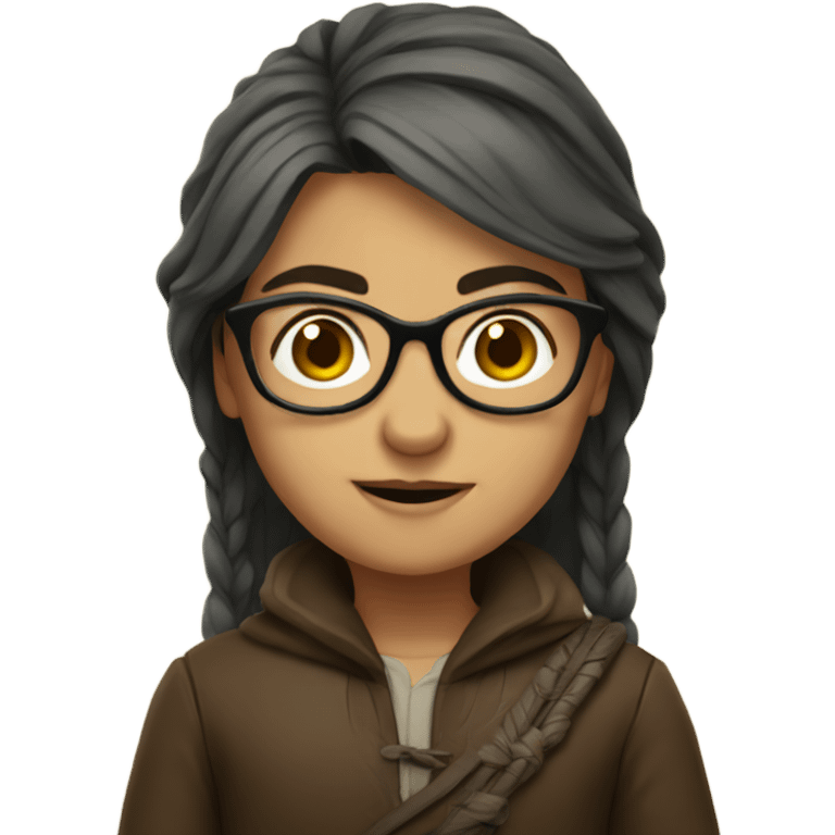 Arya with glasses emoji