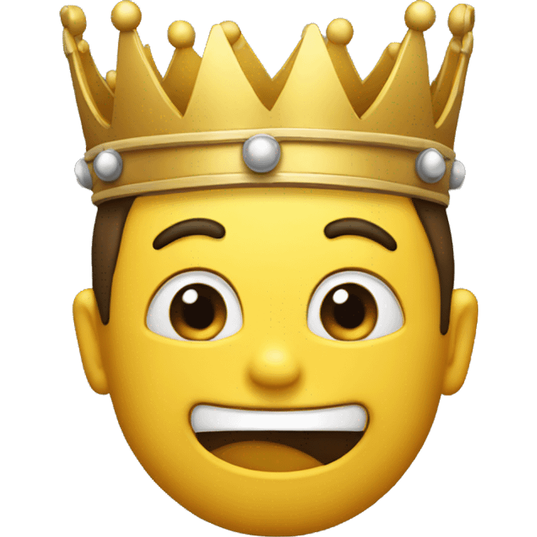 mwahahaha face with crown emoji