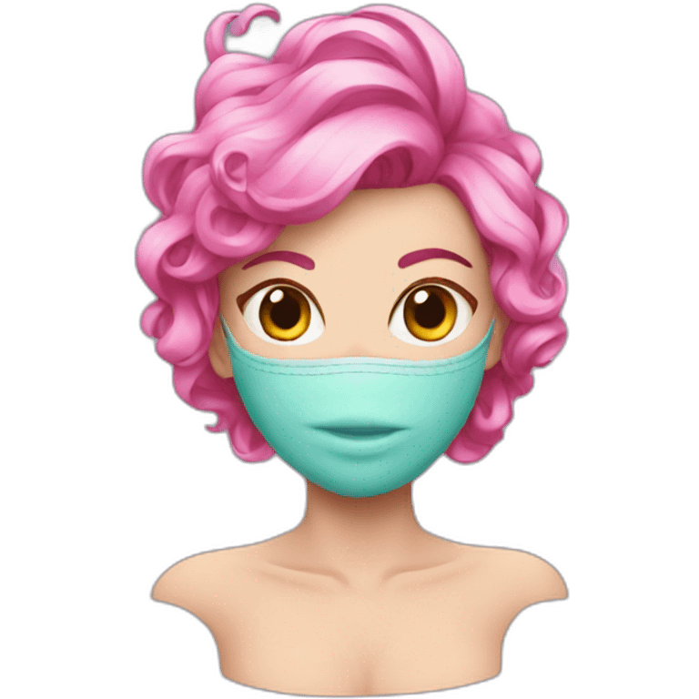 pink hair mistress with an mask emoji