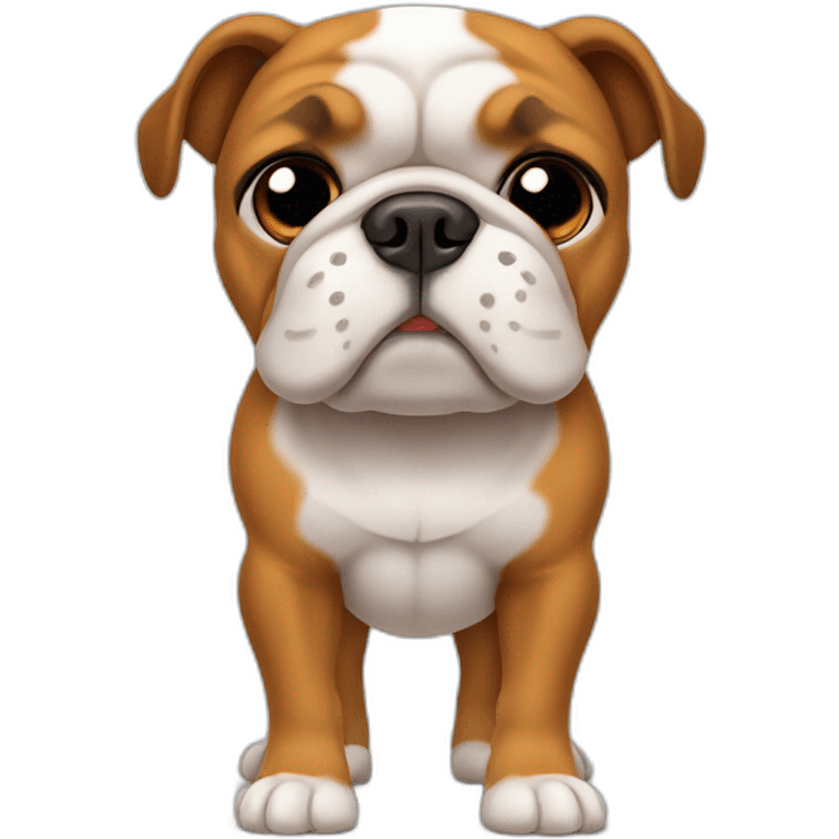 cara de perro bulldog color canela front view emoji