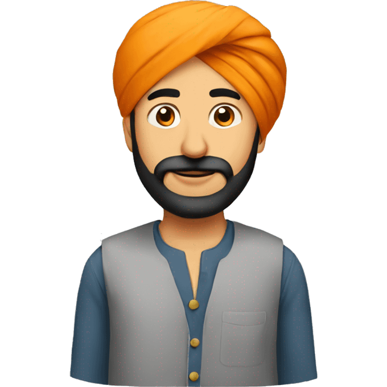 Sardar guy standing and thinking emoji