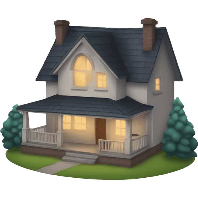 Comfy house at the new year emoji