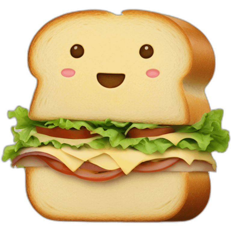 A sandwich made in a semicircular loaf. Leafless emoji