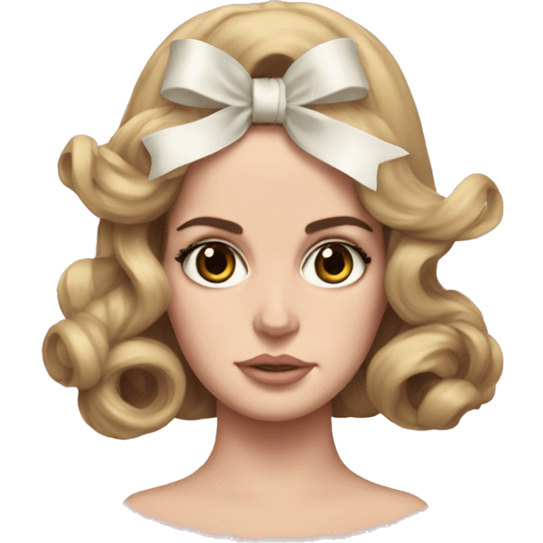 lana del Rey with bows in her head emoji