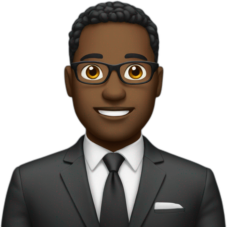 black real estate agent emoji