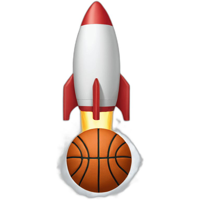 a snowy basketball rocket emoji