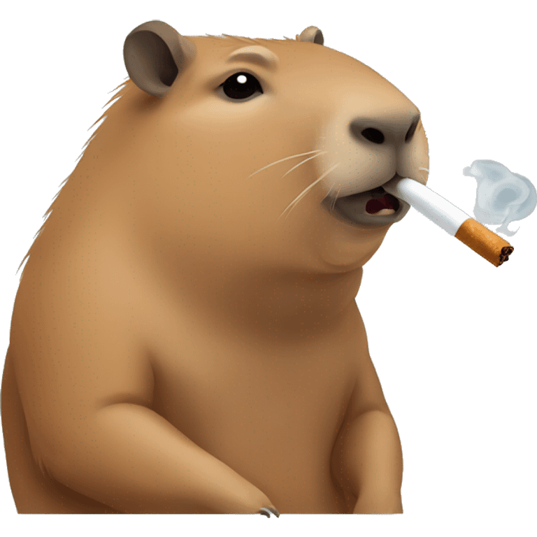 Capybara smoking emoji