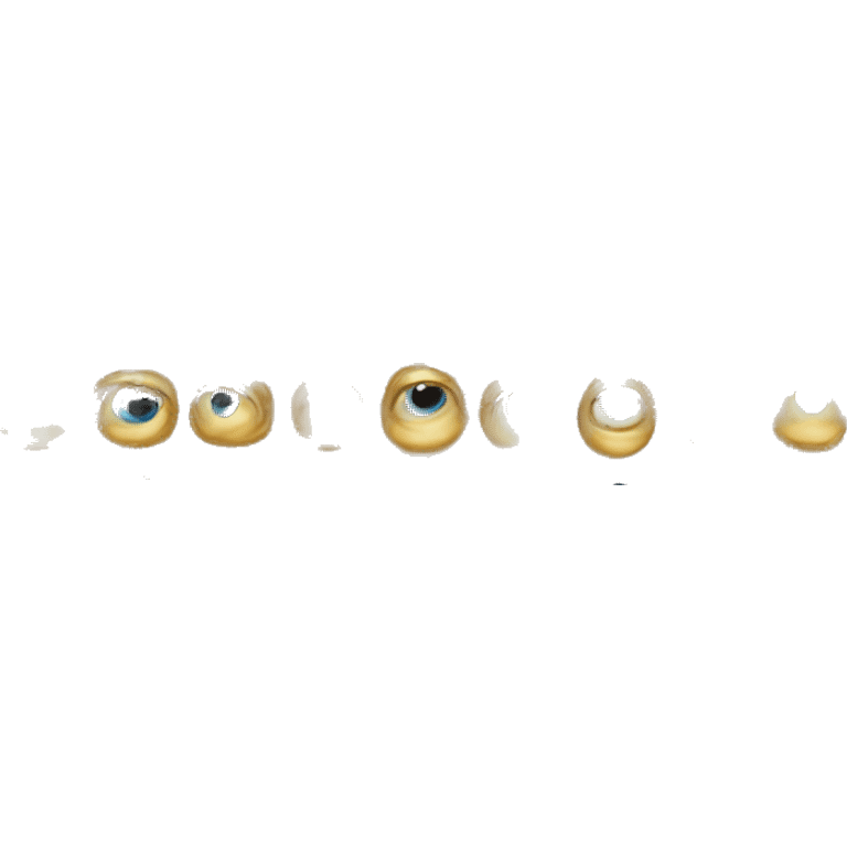 thin gold ring studded with eyeballs emoji