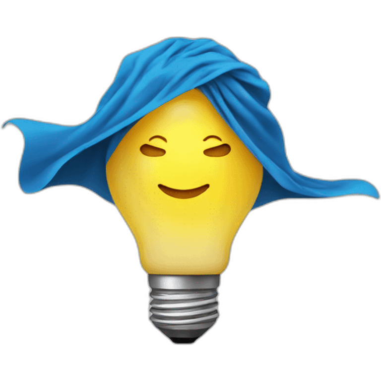 bulb with superhero cape emoji