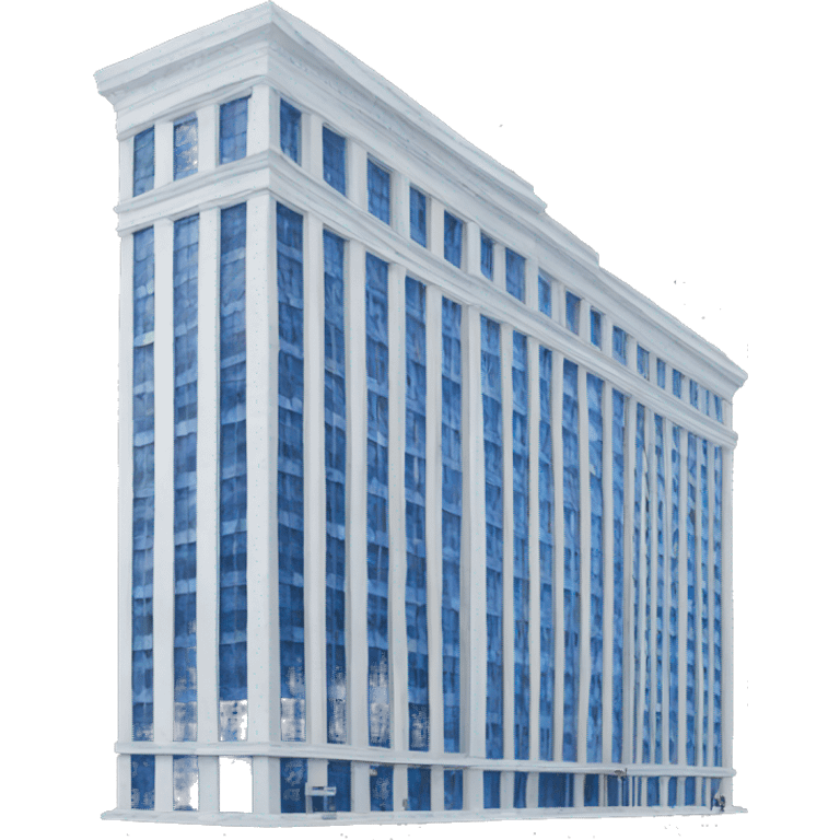 blue and white bank building, chase building emoji