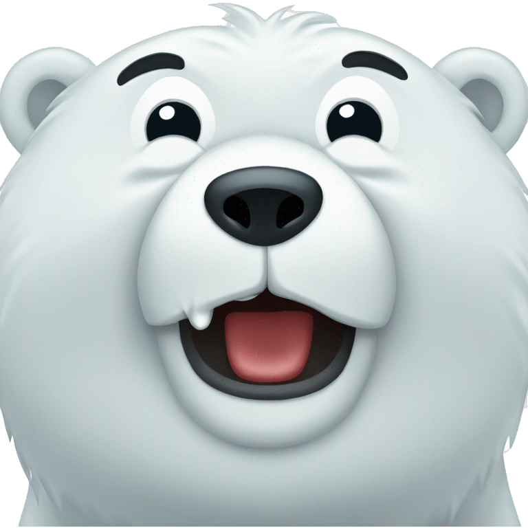 Polar bear crying  emoji